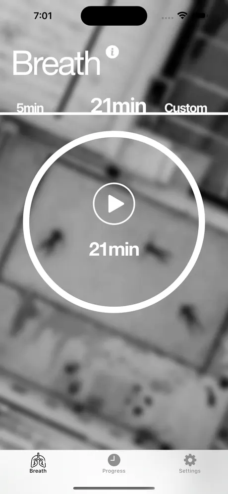 Breathing App interface