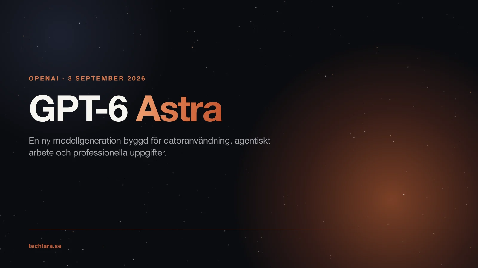 GPT-6 Astra — OpenAI:s nya AI-modell från september 2026