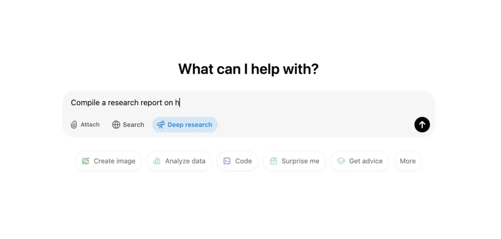 Deep research i användning